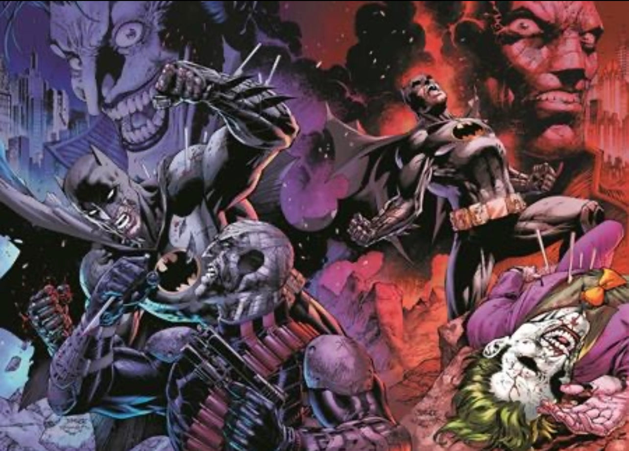 BATMAN #158 JIM LEE & SCOTT WILLIAMS 1:1000 Connected Wraparound Card Stock Ratio Variant SIGNED By Jeph Loeb & Jim Lee Cvr R