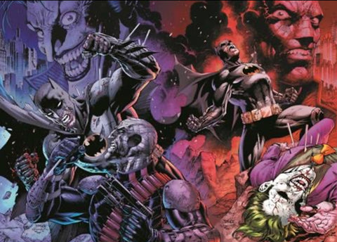 BATMAN #158 JIM LEE & SCOTT WILLIAMS 1:1000 Connected Wraparound Card Stock Ratio Variant SIGNED By Jeph Loeb & Jim Lee Cvr R