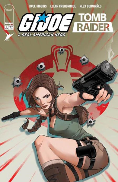 GI JOE TOMB RAIDER #2 CEDRIC POULAT 616 COMICS Virgin FOIL Variant & SWEENEY BOO FOIL Cvr C Set LTD 750