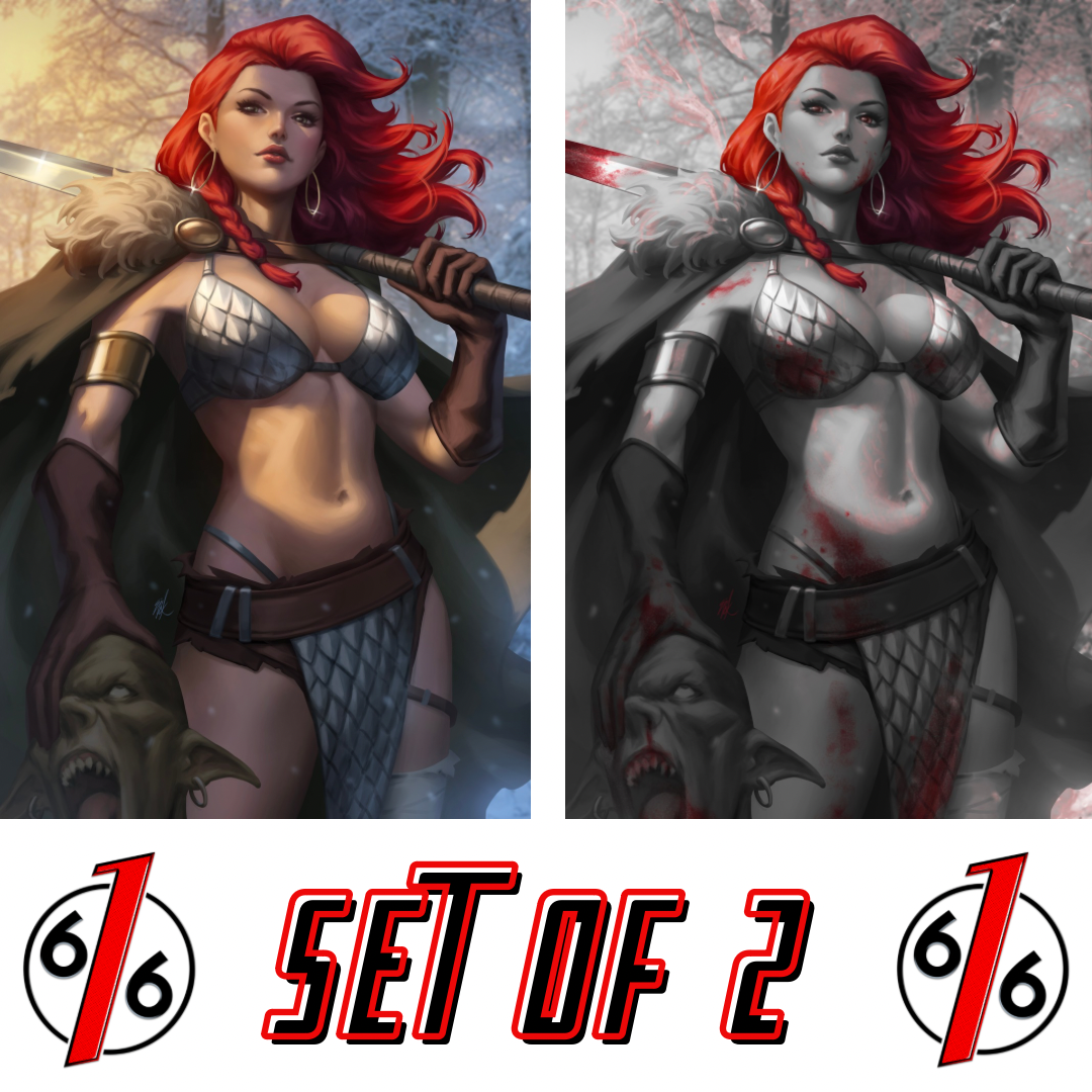 RED SONJA DEATH & THE DEVIL 1 EJIKURE 616 Comics Virgin Variant AB Set LTD 500