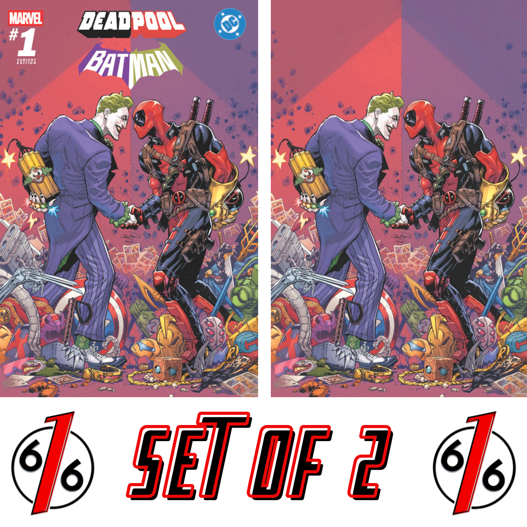 MARVEL DC DEADPOOL BATMAN #1 PATRICK GLEASON 616 Trade Dress & Virgin Variant Set Of 2 LTD 1000