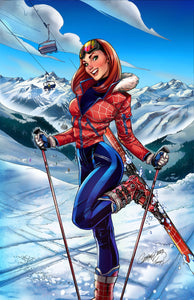 AMAZING SPIDER-MAN 40 J SCOTT CAMPBELL 1:100 Virgin Ski Chalet Ratio Variant