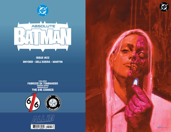ABSOLUTE BATMAN #22 FABRIZIO DE TOMMASO 616 COMICS Trade Dress & Virgin & FOIL Variant ABC Set LTD 1000
