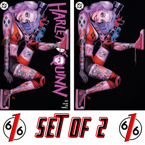 HARLEY QUINN #49 NATHAN SZERDY 616 TATTOO Trade Dress & Virgin Variant Set AB LTD 1500