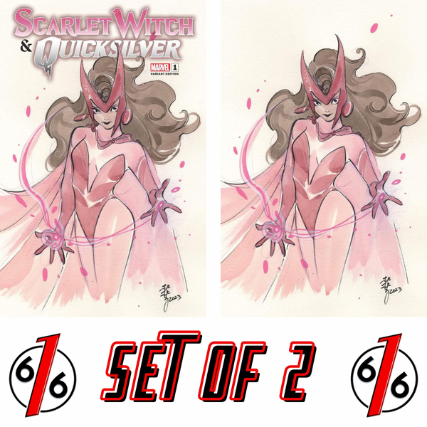 SCARLET WITCH & QUICKSILVER #1 PEACH MOMOKO Trade Dress & Virgin Variant Set