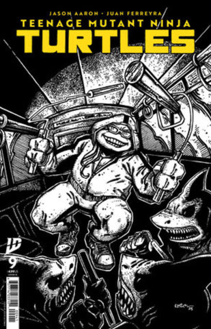 TEENAGE MUTANT NINJA TURTLES 9 KEVIN EASTMAN 1:10 B&W Ratio Variant
