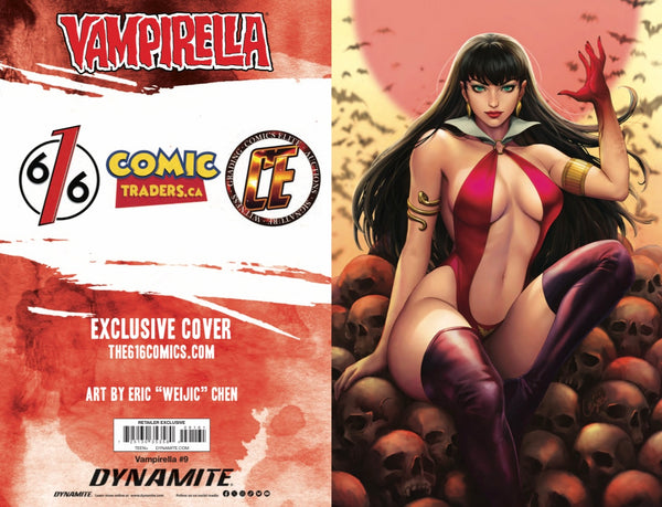 VAMPIRELLA #9 ERIC WEIJIC CHEN 616 COMICS Virgin Variant AB Set LTD 500