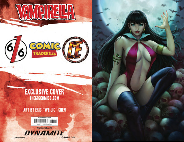 VAMPIRELLA #9 ERIC WEIJIC CHEN 616 COMICS Virgin Variant AB Set LTD 500