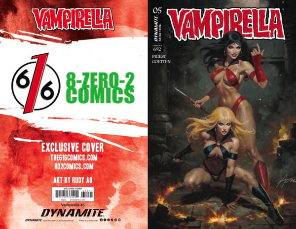 VAMPIRELLA #5 (2026) RUDY AO 616 COMICS Trade Dress Variant A LTD 500