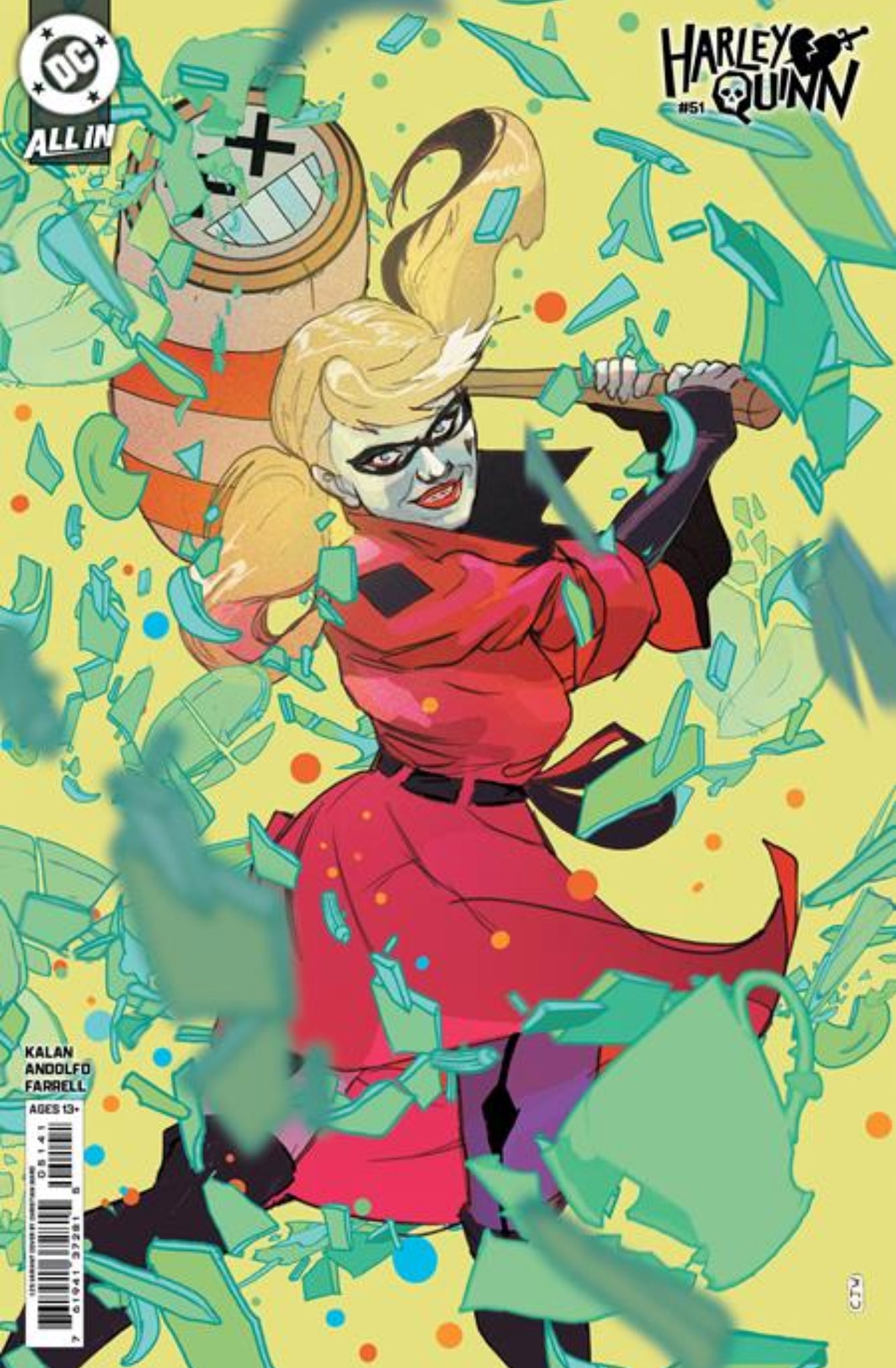 HARLEY QUINN #51 CHRISTIAN WARD 1:25 Card Stock Ratio Variant Cvr E