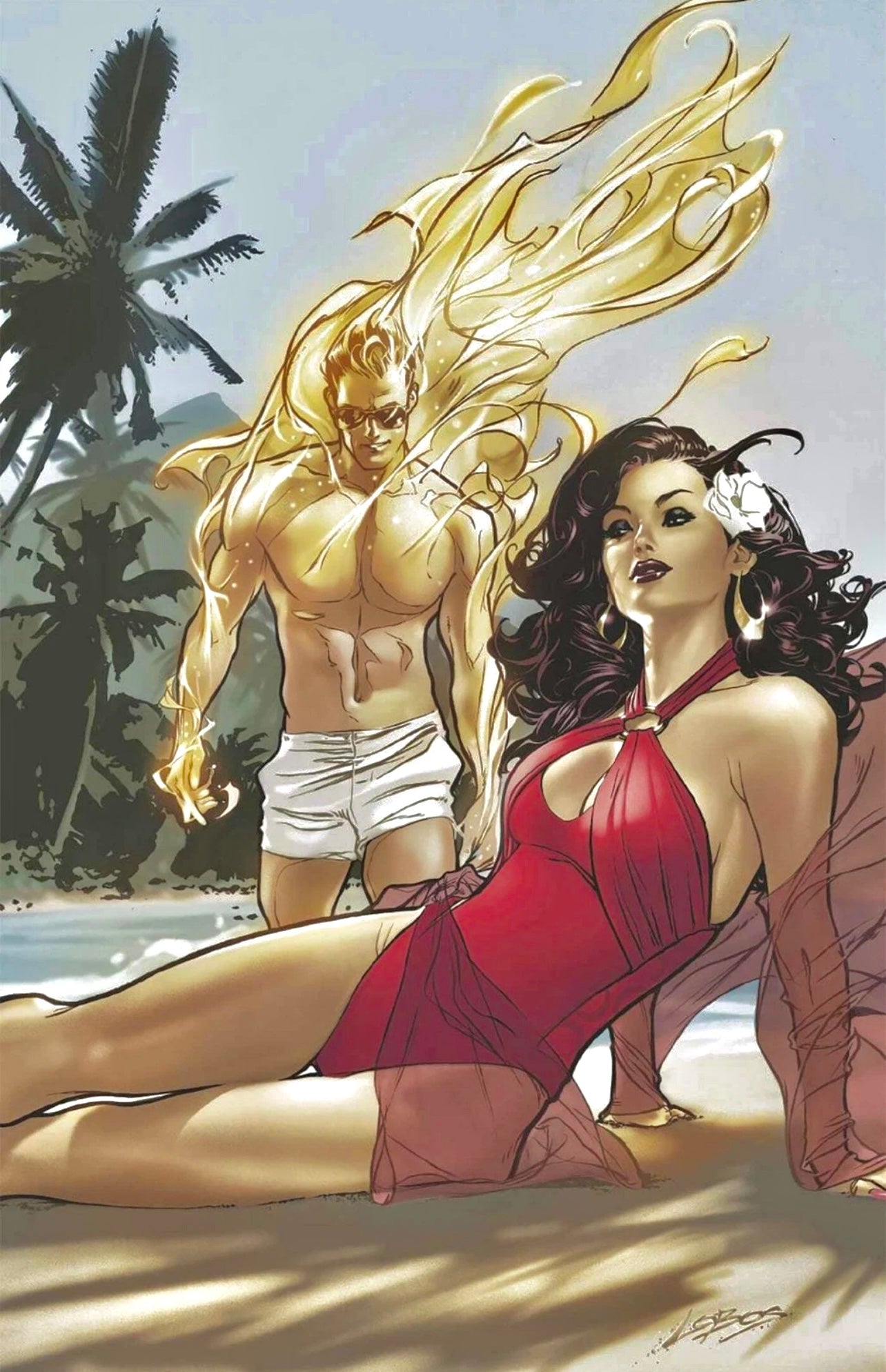 MARVEL SWIMSUIT SPECIAL FRIENDS, FOES & RIVALS #1 PABLO LOBOS VILLALOBOS 1:100 Virgin Ratio Variant