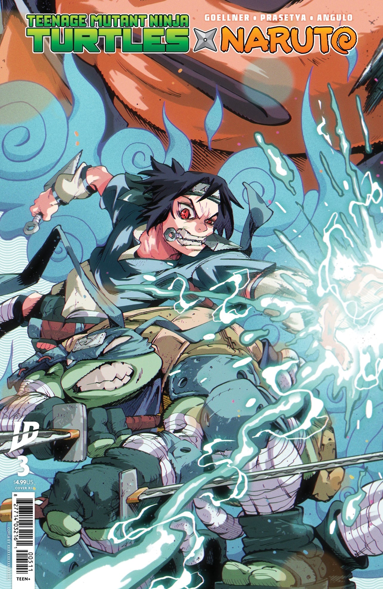 TEENAGE MUTANT NINJA TURTLES X NARUTO 3 RICARDO ORTIZ 1:75 Ratio Variant
