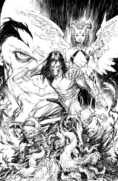 DARKNESS #1 MARC SILVESTRI 1:250 Virgin B&W Ratio Variant Cvr I
