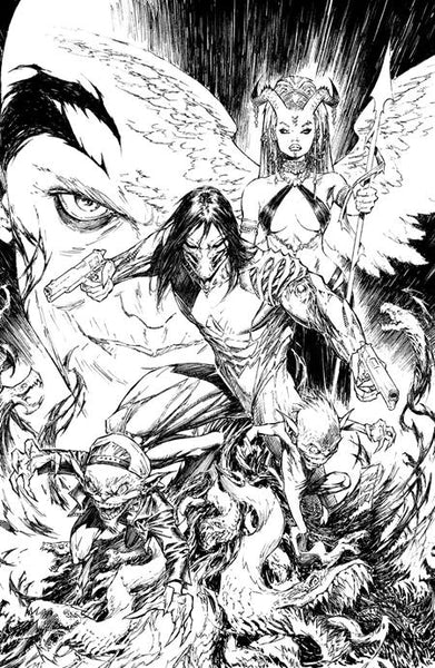 DARKNESS #1 MARC SILVESTRI 1:500 SIGNED Virgin B&W Ratio Variant Cvr J