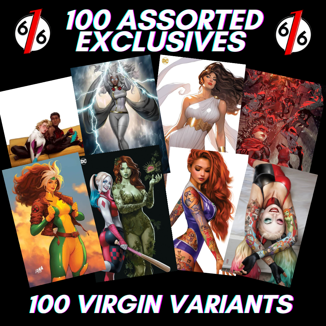 MEGA PACK OF 100 ASSORTED EXCLUSIVE VARIANTS - 100 Virgin / Minimal Dress