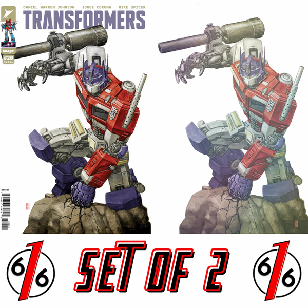 TRANSFORMERS #20 MIKE CHOI Trade Dress & Virgin Spot Foil Set LTD 1000