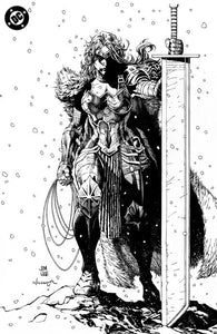 ABSOLUTE WONDER WOMAN #1 JIM LEE 1:100 B&W Virgin Ratio Variant Cvr H