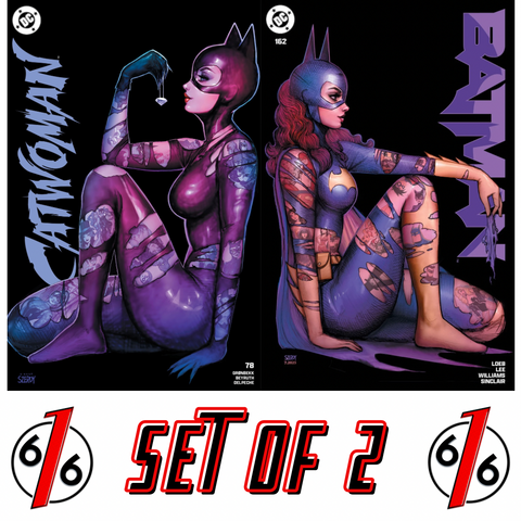 CATWOMAN 78 & BATMAN 162 NATHAN SZERDY 616 Tattoo Variant Set LTD 3000