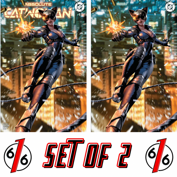 ABSOLUTE CATWOMAN #1 DERRICK CHEW Trade Dress & Virgin Variant AB Set LTD 1000