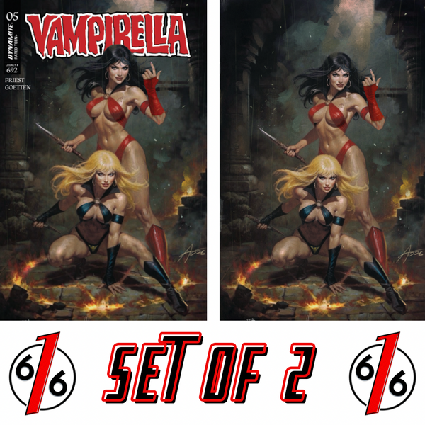 VAMPIRELLA #5 (2026) RUDY AO 616 COMICS Trade Dress & Virgin Variant AB Set LTD 500