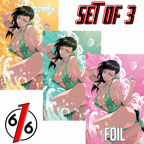 OFIUSA #1 GODTAIL 616 COMICS Trade Dress & Virgin & Virgin FOIL Variant ABC Set LTD 500