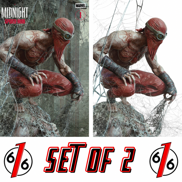MIDNIGHT SPIDER-MAN #1 BJORN BARENDS 616 COMICS Trade Dress & Virgin Variant AB Set LTD 1000