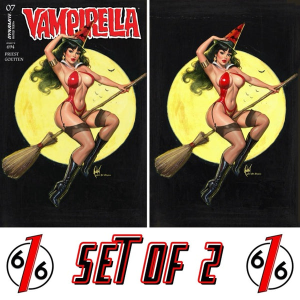 VAMPIRELLA #7 (2026) CEDRIC POULAT 616 COMICS Trade Dress & Virgin Variant AB Set LTD 500