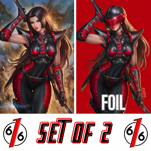 GI JOE REAL AMERICAN HERO #325 CHRIS NG 616 COMICS Virgin & FOIL Variant AB Set LTD 750