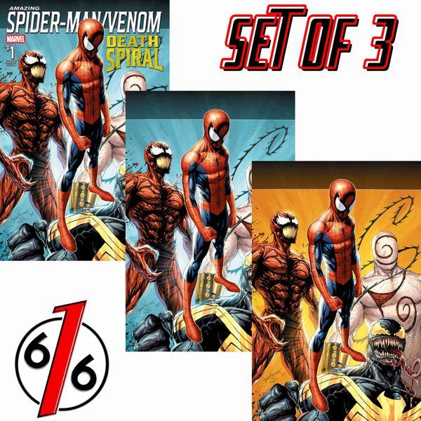 AMAZING SPIDER-MAN VENOM DEATH SPIRAL #1 TYLER KIRKHAM 616 Trade Dress & Virgin Variant ABC Set LTD 1000