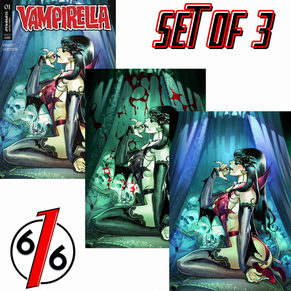 VAMPIRELLA #1 (2026) MIRKA ANDOLFO 616 COMICS Trade Dress & Virgin Variant ABC Set LTD 500