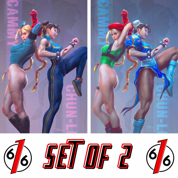 STREET FIGHTER MASTERS CAMMY VS CHUN-LI #1 TIAGO DA SILVA 616 COMICS Virgin Variant AB Set LTD 500