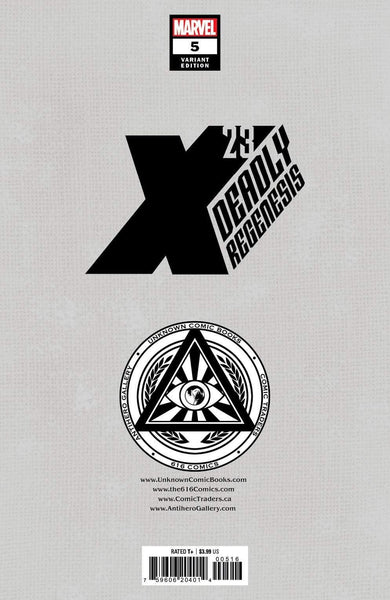 X-23 DEADLY REGENESIS #1-5 Virgin Variant Set SZERDY R1C0 KIRKHAM