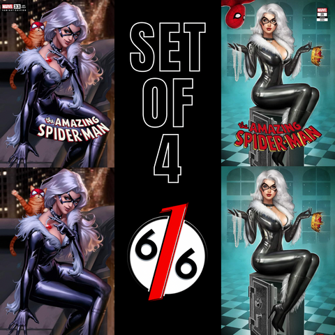 AMAZING SPIDER-MAN 25 & 33 SZERDY & EJIKURE BLACK CAT Variant Set Of 4