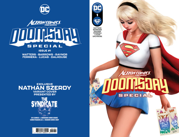 SUPERGIRL & POWER GIRL SZERDY Variant Set Action Comics Doomsday 1 & JSA 1