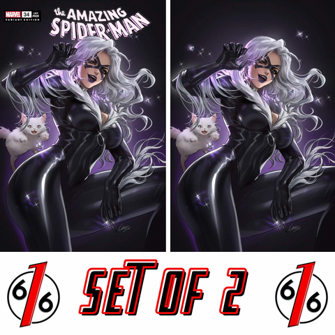 AMAZING SPIDER-MAN #34 LEIRIX LI BLACK CAT Trade Dress & Virgin Variant Set