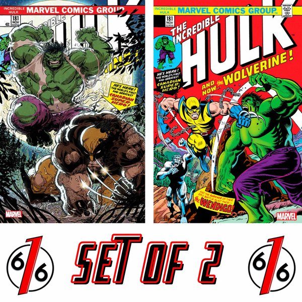 INCREDIBLE HULK 181 FACSIMILE SET KAARE ANDREWS & FOIL Variant The
