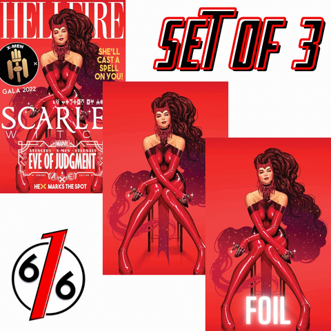 SCARLET WITCH DAVID NAKAYAMA Trade Dress & Virgin & Virgin Foil Variant Set Of 3