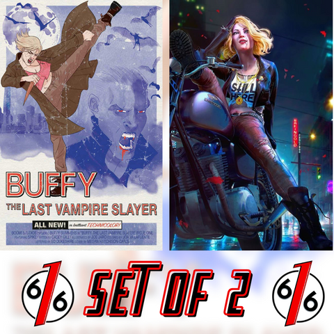 BUFFY THE LAST VAMPIRE SLAYER #1 HUTCHISON-CATES & CULT OF IKARUS #1 DA SILVA 616 Variant Set LTD 250 COA