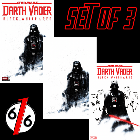 STAR WARS DARTH VADER BLACK WHITE & RED 1 ANDREWS Exclusives & 1:25 Ratio Variant