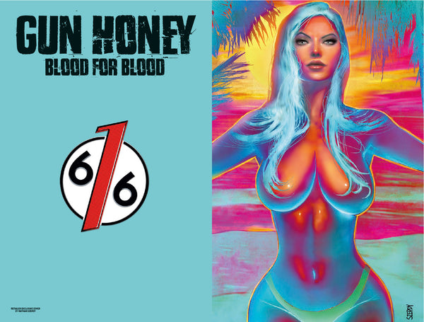 GUN HONEY BLOOD FOR BLOOD 3 SZERDY 616 Comics Virgin Ultraviolet Variant B