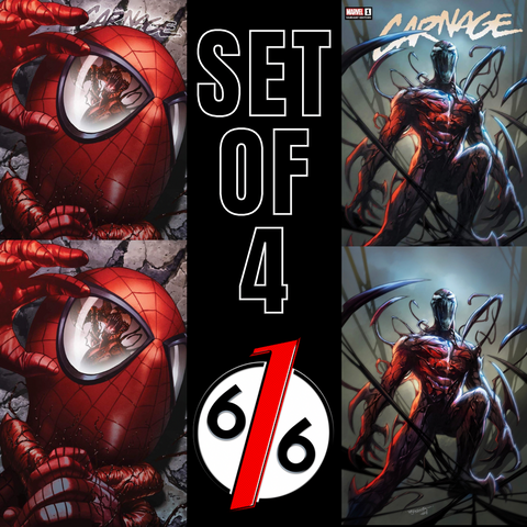 CARNAGE #1 MICO SUAYAN & SEGOVIA VARIANT Set Of 4 Trade Dress & Virgin LTD 1000