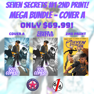 SEVEN SECRETS #1 SECOND PRINT MEGA BUNDLE SET OF 3 Exclusive Cover A Virgin Variants Ltd 100 Ultimate Fallout #4 Homage 