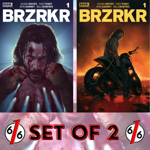 🚨💥 BRZRKR #1 RAHZZAH 616 Exclusive Variant SET OF 2 LTD 1000 Keanu Reeves NM
