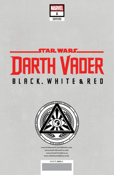 STAR WARS DARTH VADER BLACK WHITE & RED 1 ANDREWS 616 Virgin Variant
