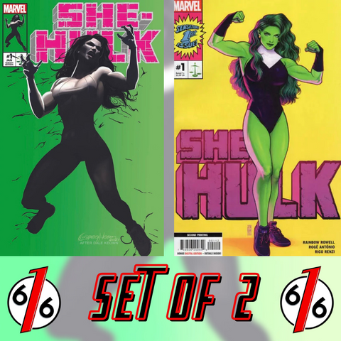 SHE-HULK #1 GREG HORN Hulk #377 1st Print Homage & BARTEL Second Print