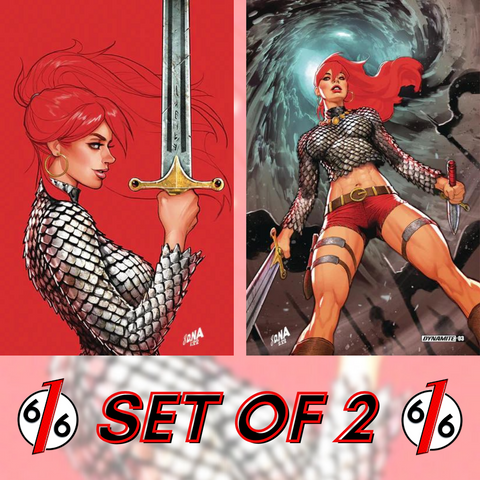 IMMORTAL RED SONJA #2-3 DAVID NAKAYAMA Virgin METAL Variant Set