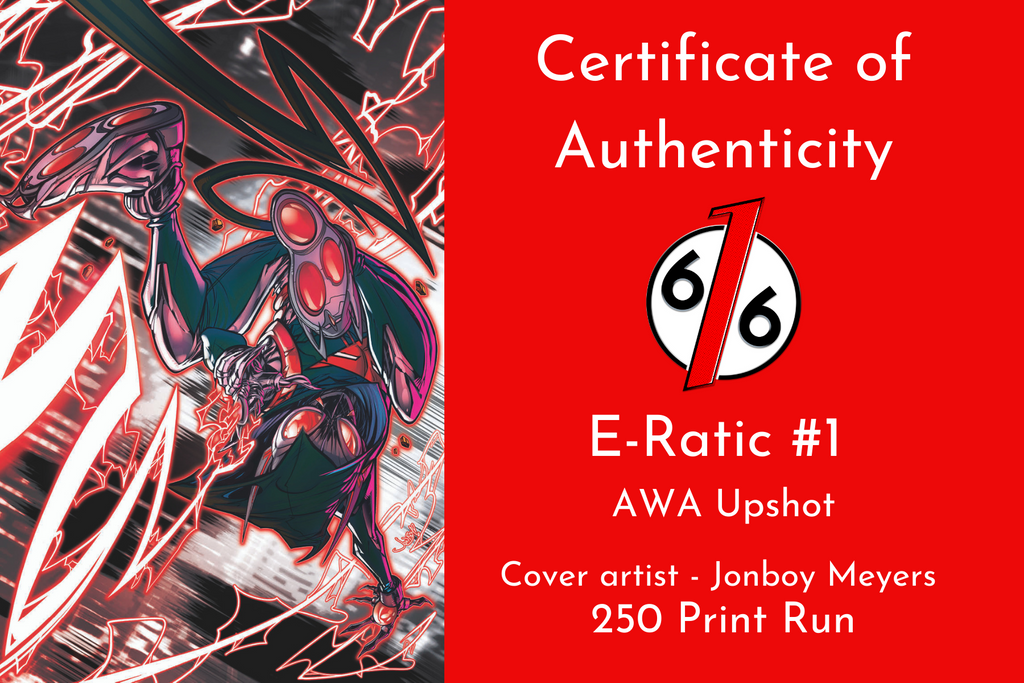 E Ratic Comic E-RATIC #1 JONBOY MEYERS SET OF 2 Exclusive Variants AWA Ltd 250 COA ...