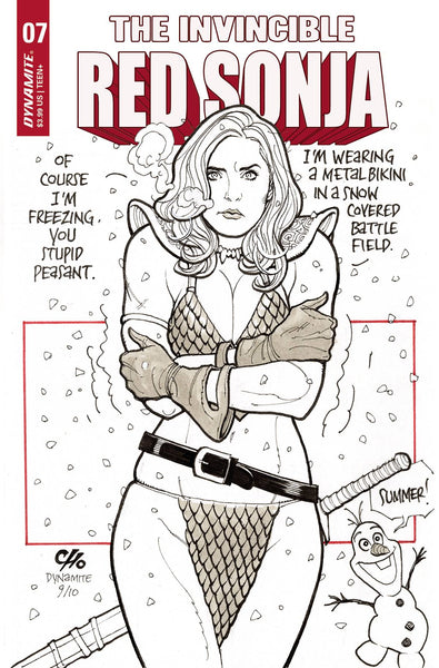 INVINCIBLE RED SONJA #7 FRANK CHO SET 1:21 Virgin Ratio Variant & Cover D
