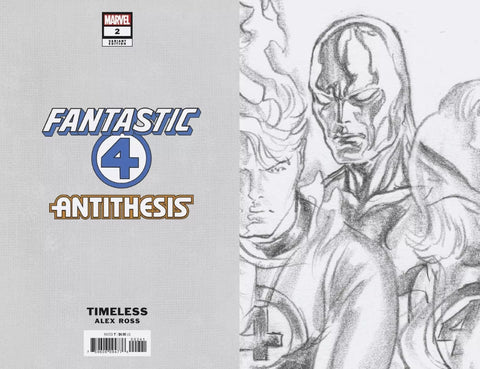 FANTASTIC FOUR ANTITHESIS #2 ALEX ROSS 1:100 Ratio Virgin Sketch Variant