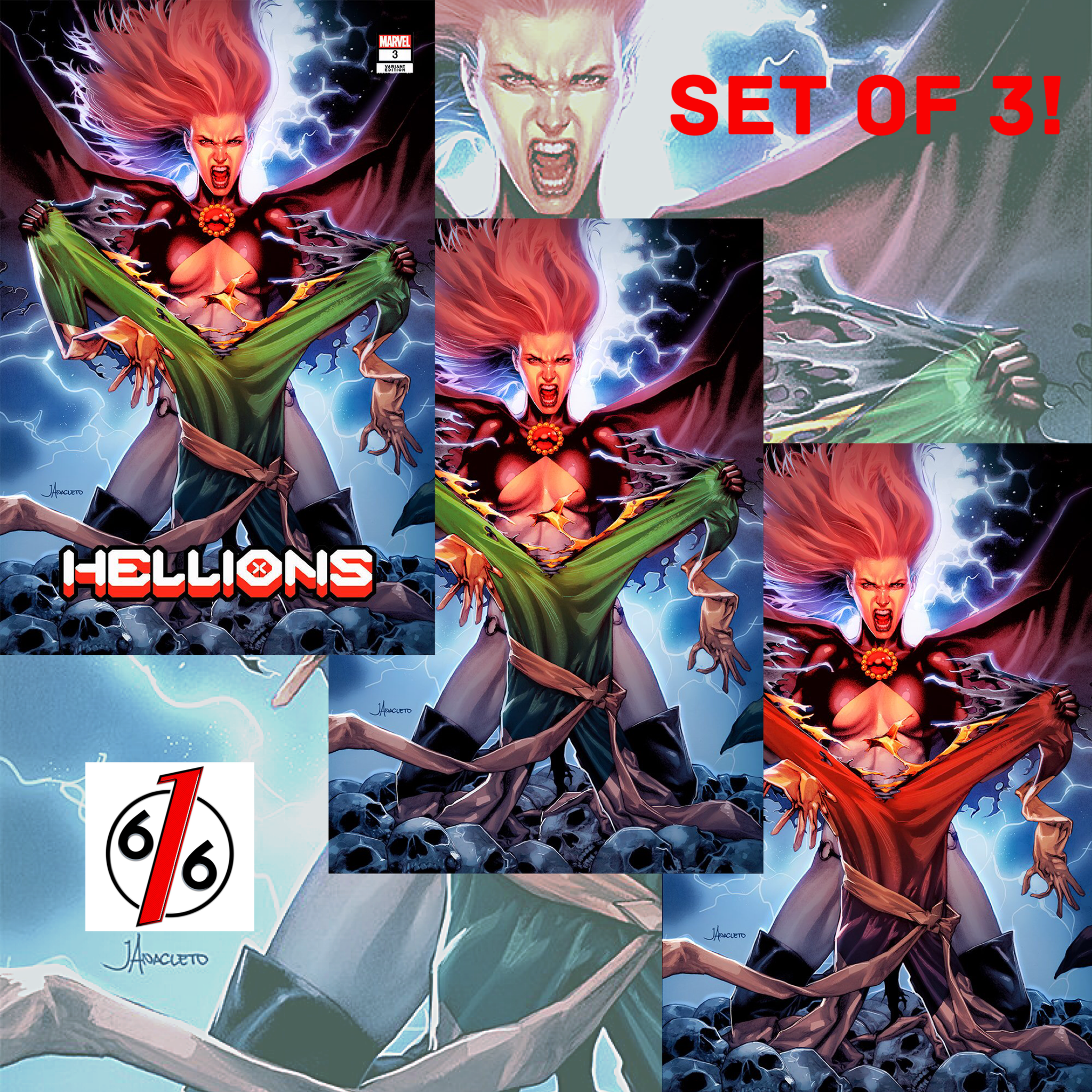 HELLIONS #3 JAY ANACLETO Exclusive Variant Set of 3 Goblin Queen